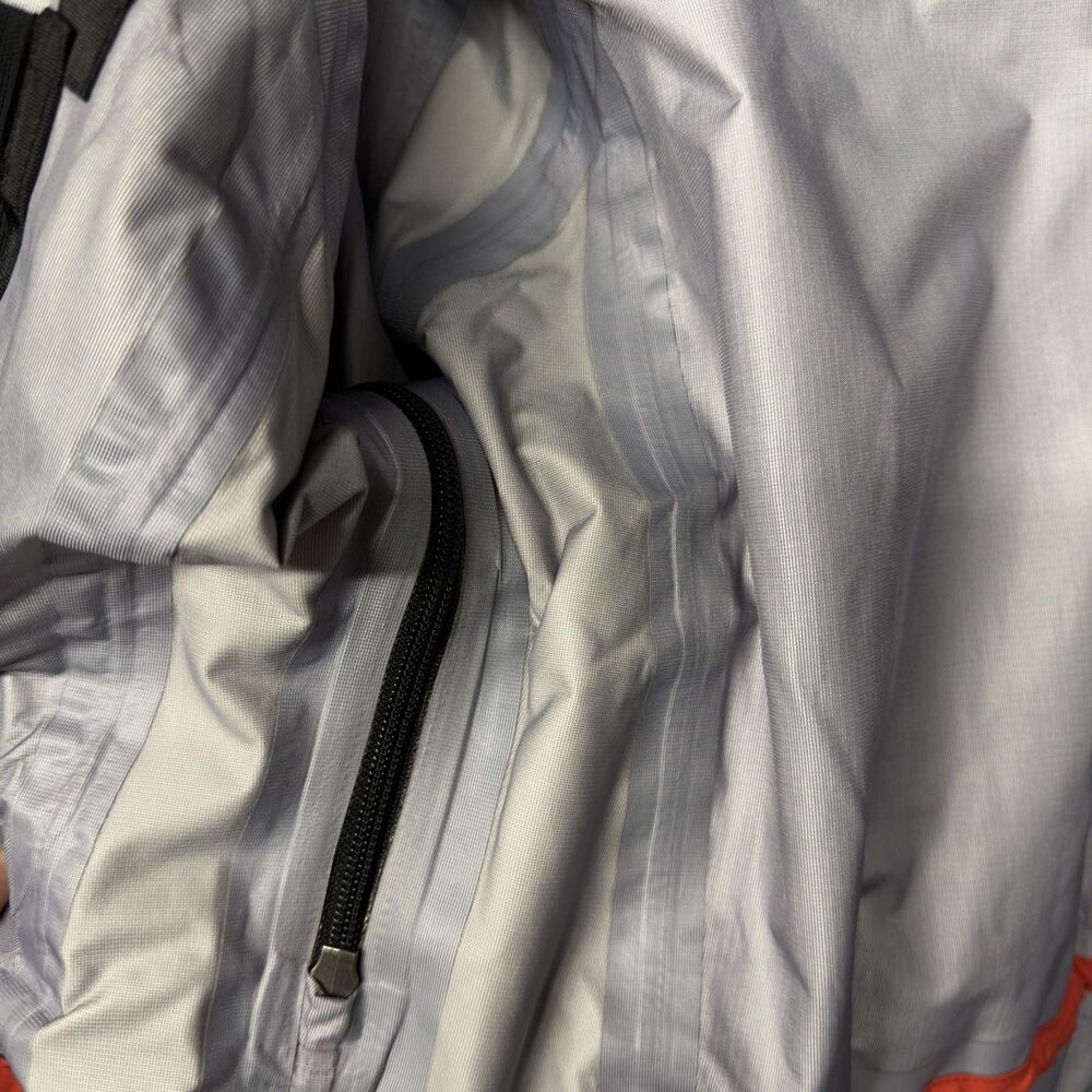 L.L. Bean Gore-Tex Rain Jacket Womens M Orange Hooded Waterproof Hiking Shell - Picture 9 of 16